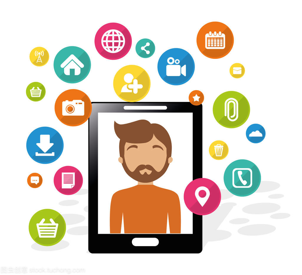 智能手機上的社交媒體應(yīng)用 連接世界的數(shù)字橋梁